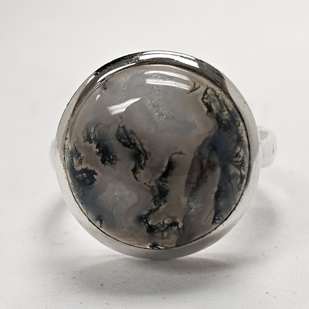 Sterling Silver Ring with Blue and Miss Tone Geode Stone - Picture 3 of 5